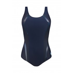 SRN-34A1-47 Kostium kąpielowy z miseczkami, granatowy