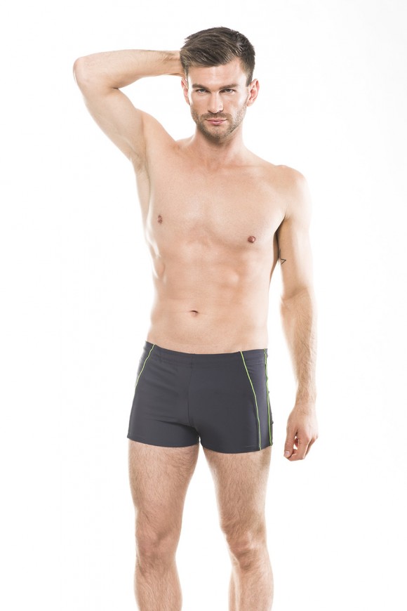 men's square leg swim trunks