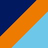 navy blue/orange/light blue 60